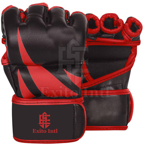 Gants MMA de fabrication professionnelle pour l'entraînement au combat Matériau en cuir durable - Product Image 2