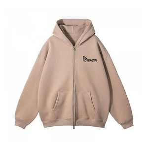 Nouveau sweat à capuche zippé streetwear épais 420 g/m² pour homme, coupe oversize, délavé à l'acide, effet soleil, coupe ample et lourde, 2026 - Product Image 3