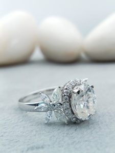 Customizable Fancy Solitaire Oval Shape VVS Lab Grown Engagement Wedding Diamond Ring Trendy Party Anniversary Gifts 925 - Product Image 3