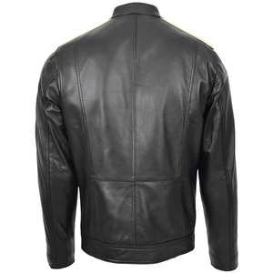 Black <b>Cafe</b> <b>Racer</b> Leather <b>Jacket</b> Selling Men's Fashion Leather <b>Jacket</b> New Design PU Leather for Winter Winter <b>Jacket</b> For Men - Product Image 2