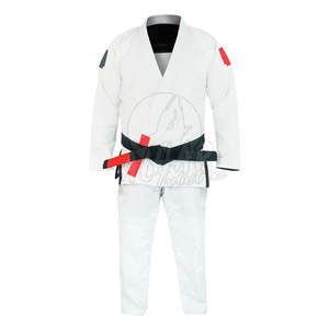 Traje de BJJ Gi blanco hecho a medida de Pakistán, uniforme de Jiu Jitsu tejido de perlas para entrenamiento y competición, traje de Jiu Jitsu - Product Image 1