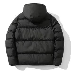 Doudoune d'hiver décontractée imperméable en coton 100% de haute qualité, personnalisée OEM, style urbain, avec col montant et logo avant en toile, en softshell - Product Image 2