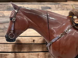 High Quality <b>Leather</b> Horse Tack Set Western Style Breast Collar & Headstall with Floral <b>Tooling</b> Wholesale from Direct Factory - Product Image 6