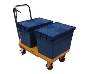 Nacelle élévatrice 500 kg de capacité 815x500 mm avec poignée de commande de pompe hydraulique et frein de stationnement – Nouvelle France - Product Image 3