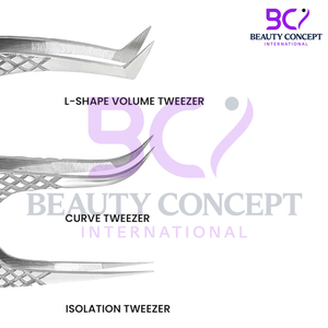 Lash Tweezers Pack of 3 Fiber Tip Eyelash Tweezers Stainless Steel Straight and Curved Tip Eyelash Grafted Tweezers - Product Image 5