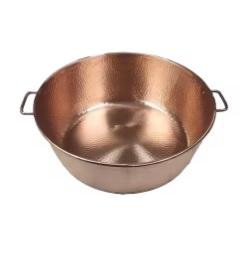 Cuenco de pedicura duradero con textura martillada de acero inoxidable Chapado en cobre elegante diseño rectangular de alta calidad japonés Premium - Product Image 6