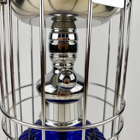 Ensemble de chicha portable moderne en aluminium laqué avec base en verre, poignée détachable, design de voyage, chicha d'extérieur