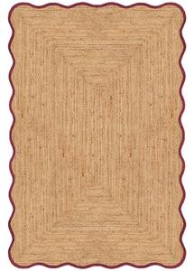 Alfombra de yute tejida de diseño moderno festoneado, respetuosa con el medio ambiente, antideslizante, para mascotas, para uso doméstico y exterior, alfombras y juegos - Product Image 2