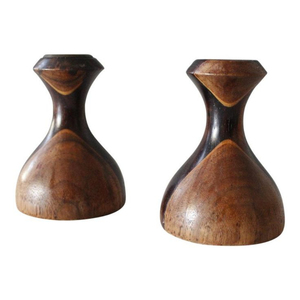 Portavelas de madera decorativo para el hogar de diseño clásico, portavelas de madera de olivo de calidad de lujo para el candelabro más vendido - Product Image 1