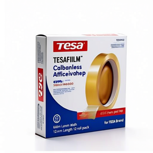 TESAFILM 4204 Cinta Adhesiva de Oficina Incolora de una Cara, 66m de Longitud, 12mm de Ancho, Paquete de 12 Rollos para Marca - Product Image 3