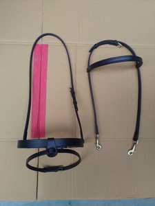 Brida inglesa de PVC duradera para montar en carreras, equipo ecuestre occidental con costuras elegantes, filete de cuero plano para caballos - Product Image 5