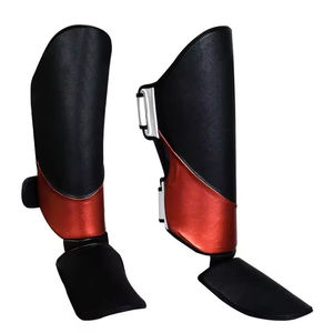 Protège-tibias en cuir légers pour boxe et MMA, modèle 2026, personnalisables (logo et couleur), qualité supérieure, fabriqués au Pakistan, protection optimale – Meilleures ventes - Product Image 3