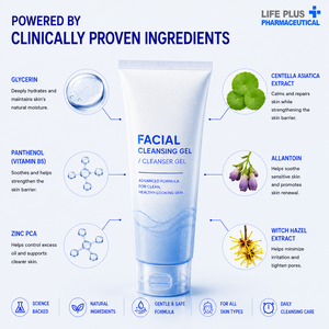 Gel nettoyant pour le visage, nettoyage en profondeur, gel à l'acide hyaluronique pour tous types de peaux, parfum frais - Product Image 4