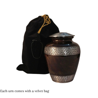 Urne funéraire en métal de haute qualité, design traditionnel, récipient commémoratif pour cendres humaines adultes, décoration à prix abordable