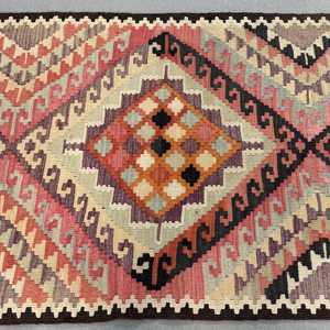 Turkish 2.8x12 ft Rug, Vintage <b>Runner</b> Rug, <b>Red</b> Floral Rug - Product Image 3