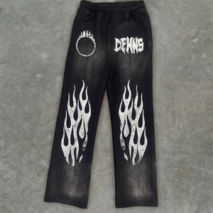 Survêtement vintage de qualité supérieure, poids lourd, impression délavée au soleil, pantalon de survêtement 100% coton, molleton français, sweat-shirt délavé, survêtement pour homme - Product Image 3