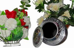 Urne souvenir de crémation en fleurs de cerisier pour cendres Urne en métal pour cendres humaines Urnes funéraires de luxe pour cendres humaines adultes Taille personnalisée - Product Image 6