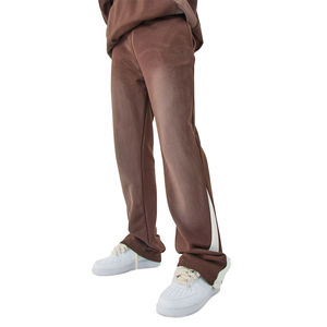 Acid Wash Casual Joggers for <b>Men</b> <b>Lightweight</b> Cotton Flare <b>Trousers</b> Elastic Waist Breathable Windproof Fleece - Product Image 1