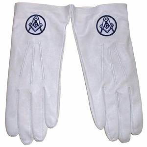 2025 Gants Master Mason Blue Lodge avec boussole carrée en cuir blanc et broderie francs-maçons extérieur Regalia OEM disponible - Product Image 6
