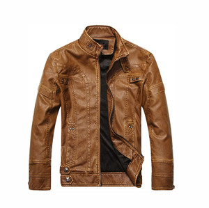 Unique Design Winter Fashion Coated Canvas <b>Thin</b> Stand Collar Motorbike Racing Leather <b>Jacket</b> for <b>Men</b> Comfortable Fit Front Logo - Product Image 3