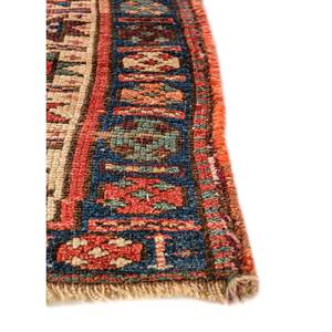 Alfombra Kiaan Azul de Lana Anudada a Mano con Patrón Geométrico, Rectangular, para Pasillo o Sala de Estar, 9x12 Pulgadas - Paem-1436 - Product Image 4