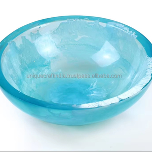 Cuenco de resina elegante 2025 con diseño de mármol natural para decoración sofisticada del hogar y accesorios de comedor - Product Image 1