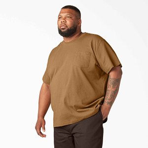Wholesale Price <b>Men's</b> Regular Fit Cotton T-Shirt With Front Pocket Solid Color Casual O-Neck Short Sleeve Jersey Knitted Tees - Product Image 5