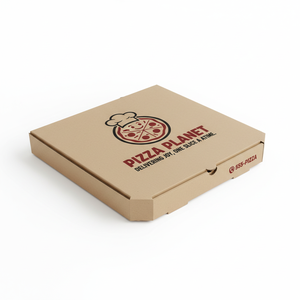 Ecológico personalizado impreso Pizza Box Brown Kraft Pizza Cajas con logotipo para la venta al por menor - Product Image 1