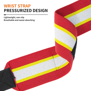Muñequeras de gimnasio con logotipo personalizado para levantamiento de pesas, ajuste de entrenamiento transpirable - Product Image 3