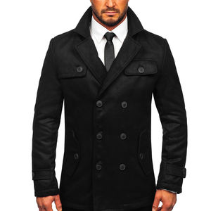 เสื้อโค้ทแฟชั่นสำหรับผู้ชาย-เสื้อกันหนาวอบอุ่นและสง่างามสำหรับผู้ชายแจ็คเก็ตหนาและนุ่มพร้อมปกคอพับ/ระบายอากาศได้ - Product Image 1