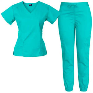 Moda Hospital Poliéster Rayón Spandex Jogger Mujeres Scrub Sets Uniformes quirúrgicos Custom Scrub Uniform Sets Enfermera Care Set - Product Image 2