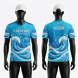 เสื้อวอลเลย์บอลชาย 190 GSM ผ้าโพลีเอสเตอร์พรีเมียมสีดำเทา ลายกราฟิก ชุดกีฬา ซับลิเมชั่น สกรีนโลโก้ตามสั่ง - Product Image 5
