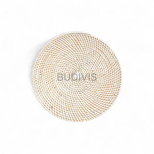 Wholesale Chic Natural Rattan Coasters Essential Kitchen Accessories for Drinks - Product Image 5
