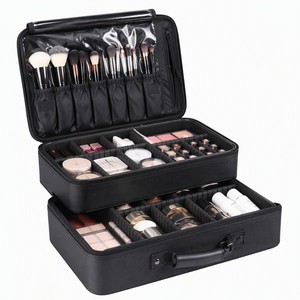Mallette de <span class=keywords><strong>Maquillage</strong></span> Professionnelle Durable Personnalisée <span class=keywords><strong>à</strong></span> 3 Couches, Grande <span class=keywords><strong>Valise</strong></span> de Voyage avec Séparateurs Rembourrés en Éponge, Trousse Cosmétique en EVA - Product Image 1