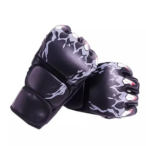 GAF Boxeo profesional Durable PU Transpirable Medio dedo Artes marciales Entrenamiento MMA Guantes para hombres y mujeres - Product Image 1