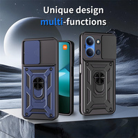 Coque de téléphone armure de fenêtre coulissante pour Xiaomi 17 Pro Max 15T 15T Pro Redmi 15 15c POCO C85 M7 Pro étui à anneau coulissant pochettes de téléphone