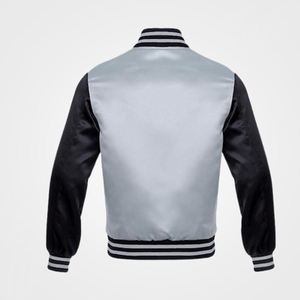 Baseball Rider Satin Bomber Versity Chaqueta para Hombres Mujeres Moda Botón Tipo Versity Chaqueta Diseño de Moda - Product Image 2