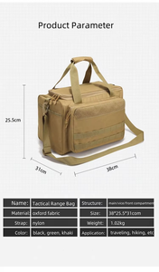 600D Waterproof Custom Made Molle Tactical <b>Range</b> Bag Tactical <b>Range</b> Bag Outdoor Durable <b>Range</b> Bag Tactical Pack - Product Image 4