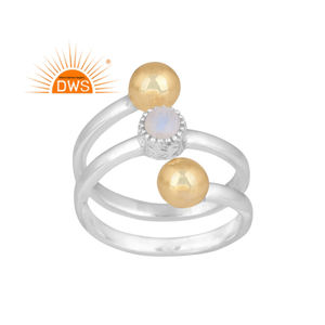 ที่ขายดีที่สุดปรับเงินสเตอร์ลิงธรรมชาติรุ้งดวงจันทร์หินพลอยผู้ผลิตเครื่องประดับที่กำหนดเอง - Product Image 1