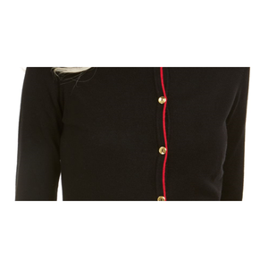 Maglione a Righe con Bottoni a Maniche Lunghe da Donna Karen Scott Nero Taglia Media - per l'Autunno - Product Image 3