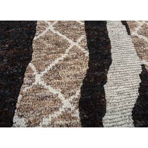 พรมขนสัตว์ถักมือสีเบจและสีน้ำตาลลายแบบนามธรรมสำหรับห้องนั่งเล่น ทางเข้าบ้าน และห้องนอน-Skwl-729 - Product Image 3