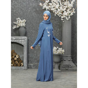 เสื้อคลุมอาบายะห์ถักนิตติ้งแฟชั่นใหม่ยอดนิยมขายส่ง ดีไซน์สั่งทำได้ สีพื้นเรียบง่าย ราคาถูกสำหรับผู้หญิง สไตล์ดูไบ ติดกระดุม - Product Image 3