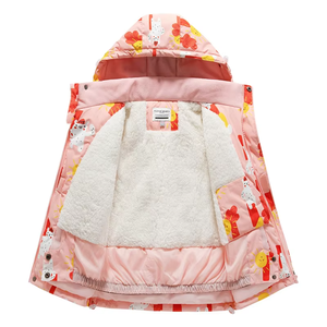 Ensemble de combinaison de ski pour femme, design ceinturé, coupe ajustée, style jambe évasée, garniture en fourrure, blanc - Product Image 2