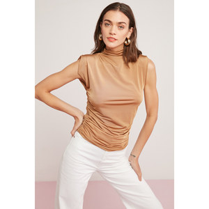 Blusa sin mangas de cuello alto con detalle de caída fluida y ligera para mujer ETHIQUET Modest Margot - Product Image 2