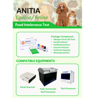Test d'allergie IgG pour chien/chat-Kit vétérinaire quantitatif pour l'intolérance alimentaire Détection des IgG pour chien et chat Dépistage des allergies aux aliments pour animaux de compagnie