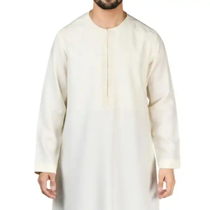 Kaftan Thobe bordado para hombre, Túnica musulmana de manga larga, ropa islámica Thobe marroquí - Product Image 3