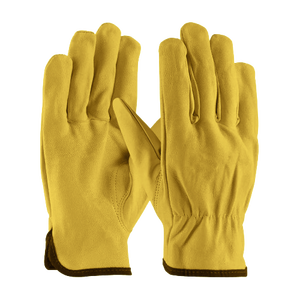 Gants de travail de sécurité industrielle confortables en cuir de vachette ignifuge et anti-choc pour les conducteurs, la construction et les usages généraux - Product Image 6