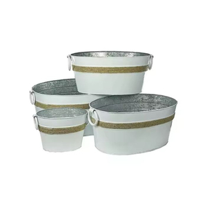 Macetas galvanizadas de calidad Superior, nuevo diseño atractivo, decoración para el hogar y el jardín, contenedor de plantas y maceta para uso en el jardín - Product Image 2