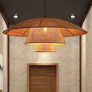 Fabriqué à la main éco-inspiré rustique décor à la maison intemporel Silhouette suspension matériaux durables et naturels en bambou élégant - Product Image 2