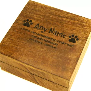 Mango Wood Biodegradable Eco-Friendly Durable Cremation <b>Urn</b> for Dogs <b>Cats</b> Birds Small Animals Memorial Keepsake Funeral Ashes - Product Image 3